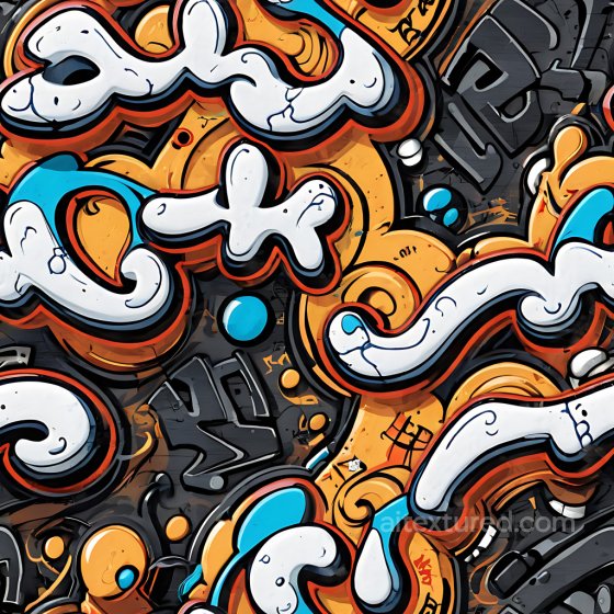 Featuring Bold White and Orange Graffiti with Abstract Urban Motifs Graffiti texture preview