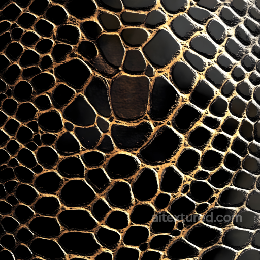 Reptilian Skin Texture with High-Gloss Organic Scales and Detailed Surface seamless Skin PBR texture