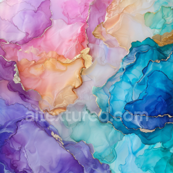 seamless Seamless 3D Alcohol Ink PBR Texture Featuring Multicolor Fluid Swirls with Gold Veining texture 8k free download PBR
