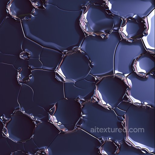 Cracked Glossy PBR Texture with Reflective Surface and Irregular Holes seamless Cracked & Holes PBR texture