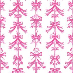 seamless Seamless 3D PBR Texture of Pink Ribbon Bows on White Background texture 8k free download PBR