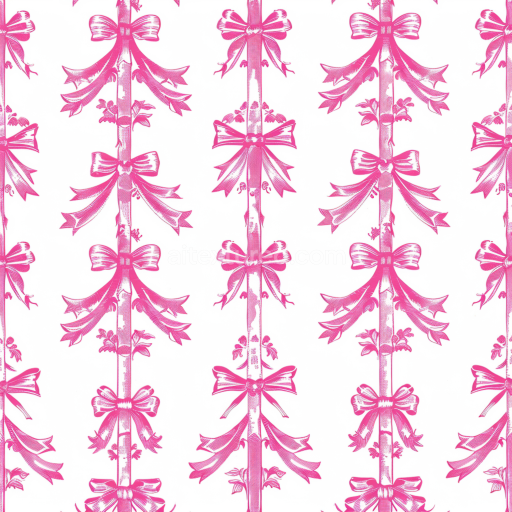 Seamless 3D PBR Digital Paper Texture Featuring Pink Ribbon Illustrations