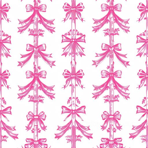 All Christmas Digital paper Texture of Pink Ribbon Bows on White Background seamless All Christmas Digital paper PBR texture