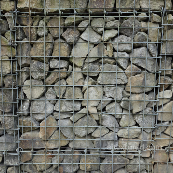 PBR Texture of Wire Caged Stones Stone texture preview