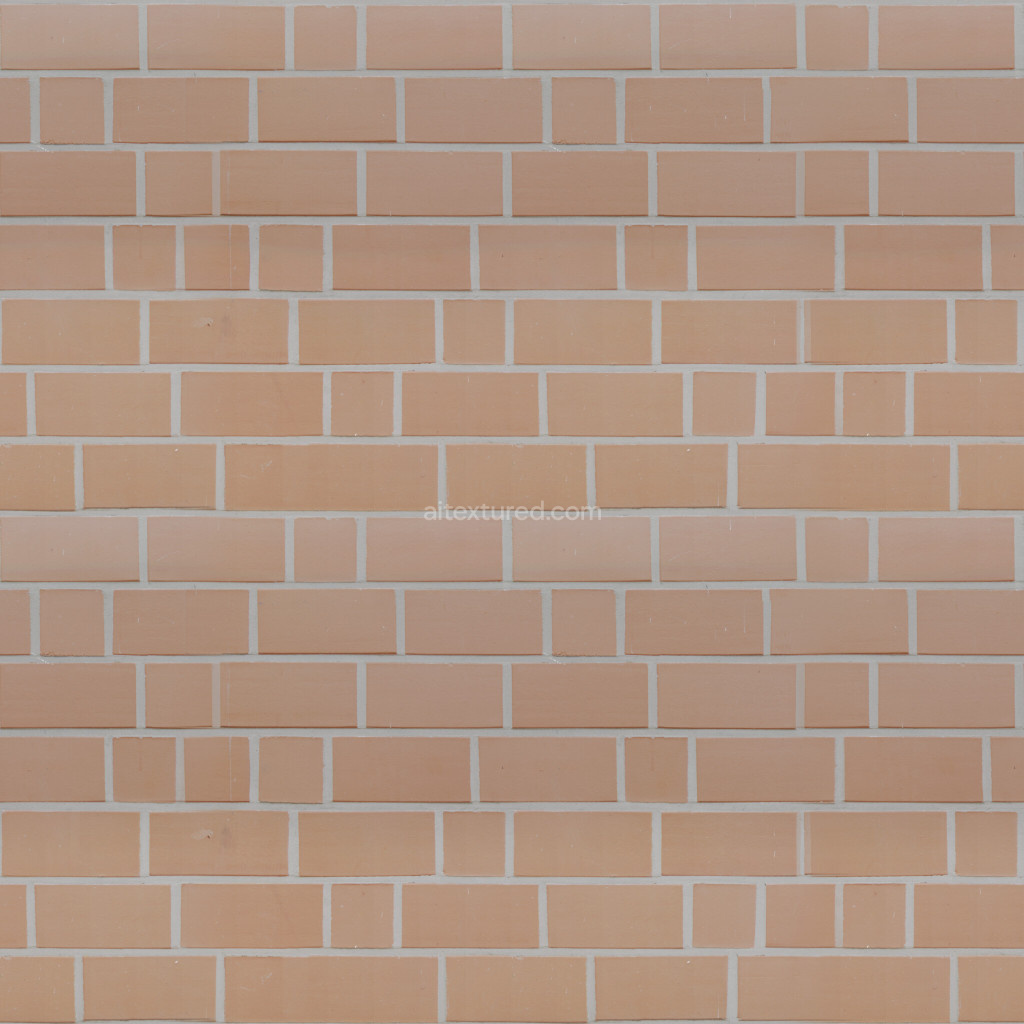 Seamless PBR brick texture with a smooth surface