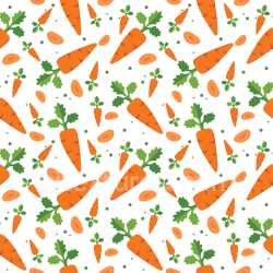 Pattern Bundle - Seamless 3D Pattern PBR Texture with Playful Carrot Motifs and Green Leaves texture preview