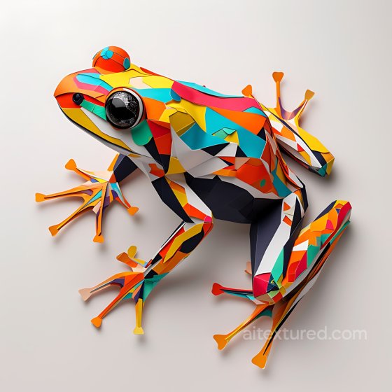 Animal Texture of Colorful Geometric Dart Frog Pattern Animal texture preview