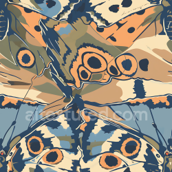 seamless Seamless 3D Stylized Butterfly Camouflage PBR Texture with Organic Wing Patterns and Earthy Tones texture 8k free download PBR