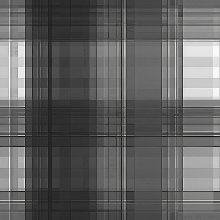 Black and White Plaid with Fine Lines seamless PBR texture preview