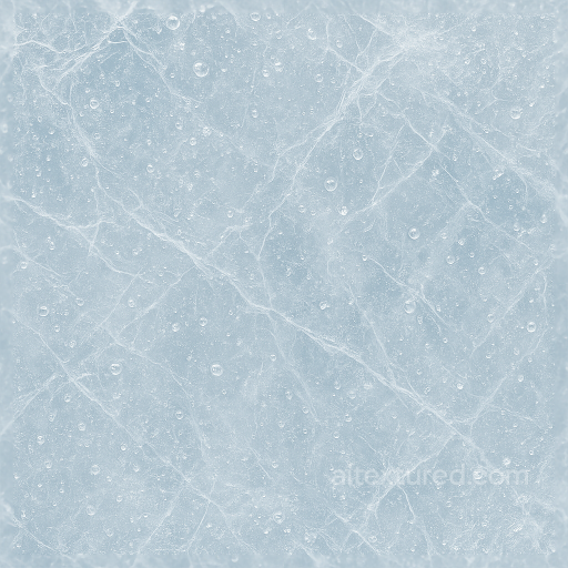Showing Translucent Ice With Ice Frost Veins And Frozen Droplets seamless Ice PBR texture