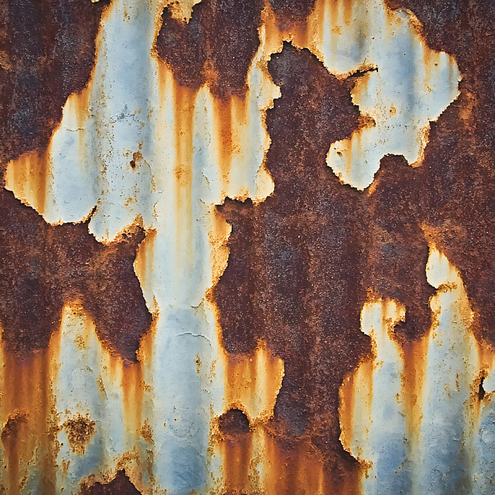 Rusty Metal Featuring Cracked, Torn Holes and Corrosion seamless PBR texture preview