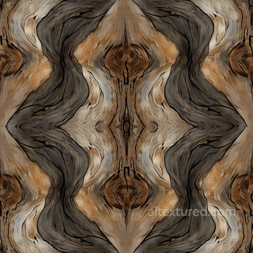 Weathered Driftwood PBR Texture with Knots and Cracks seamless Wood PBR texture