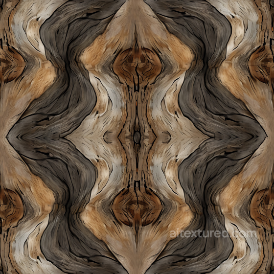 Weathered Driftwood PBR Texture with Knots and Cracks Wood texture preview