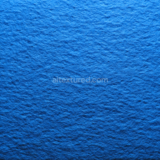 Seamless 3D Felt PBR Texture Featuring Dense Blue Wool-Like Fibers and Matted Surface