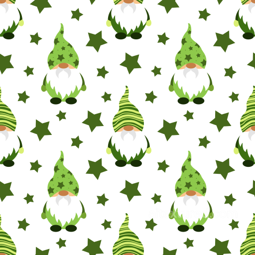 Featuring Cute Green St Patrick Gnomes and Stars seamless St patrick PBR texture