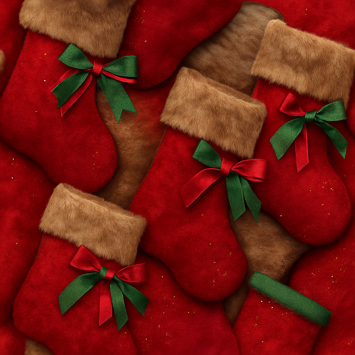 Reindeer Fur Plush Fabric Christmas Stocking Velvet Fabric seamless PBR texture preview