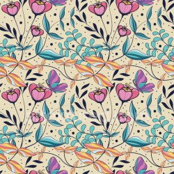 seamless Seamless 3D PBR Floral Fabric Texture Featuring Colorful Leaves and Butterflies texture 8k free download PBR