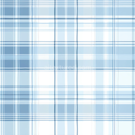 Seamless 3D PBR Light Blue and White Plaid Fabric Texture with Subtle Line Variations