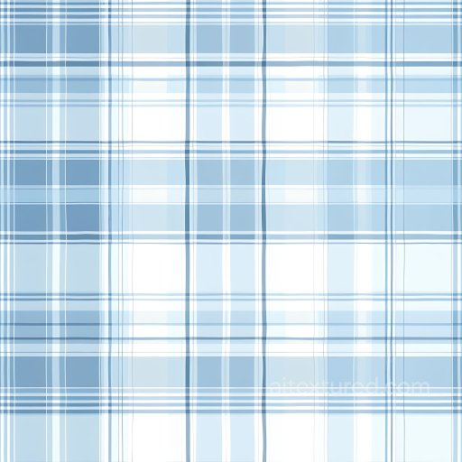 Seamless 3D PBR Light Blue and White Plaid Fabric Texture with Subtle Line Variations texture preview