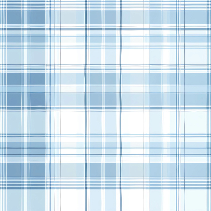Light Blue and White Plaid Fabric with Subtle Line Variations seamless PBR texture preview
