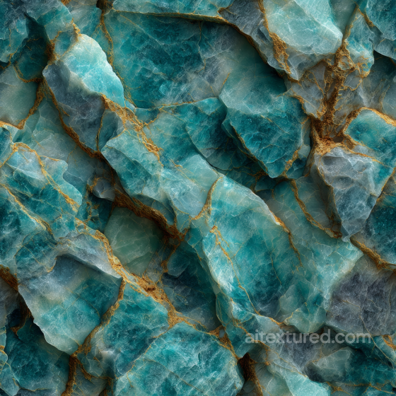 Teal Crystal Stone Texture with Rich Vein Details Stone texture preview