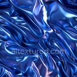 seamless Seamless 3D PBR Texture of Glossy Blue Wrinkled Fabric with Reflective Highlights texture 8k free download PBR
