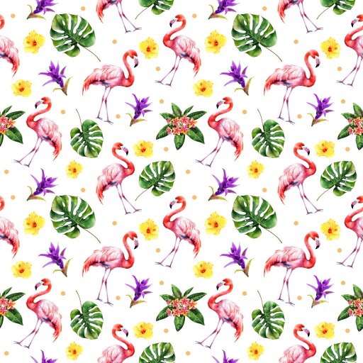 Featuring Vibrant Flamingo and Tropical Floral Motifs seamless Pattern Bundle PBR texture