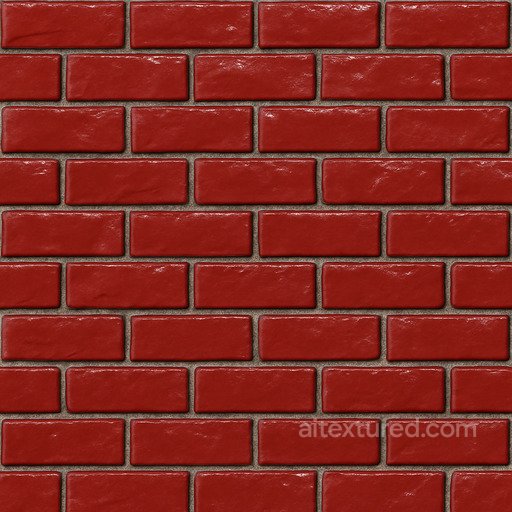 Shiny Painted Brick Seamless Texture seamless Brick PBR texture