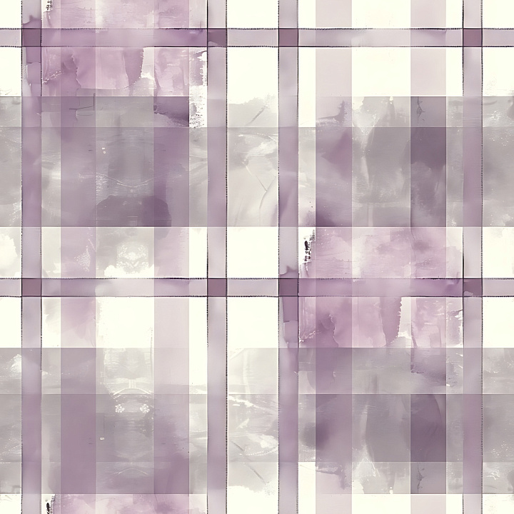 Painted Metal Plaid with Faded Purple and White Tones seamless PBR texture preview