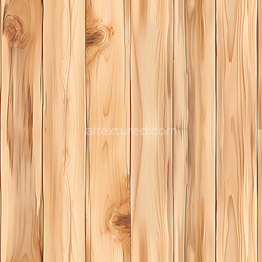 Seamless 3D Pinewood Planks PBR Texture Featuring Natural Grain and Knots