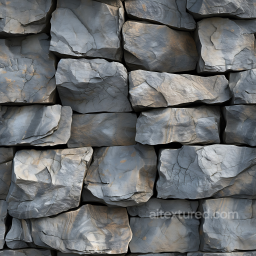 Weathered Stone Wall PBR Texture with Cracked, Layered Surface seamless Stone PBR texture