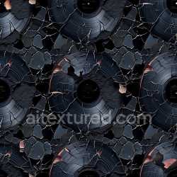 seamless Seamless 3D PBR Texture of Cracked Vinyl Record Surface with Fragmented Shards texture 8k free download PBR