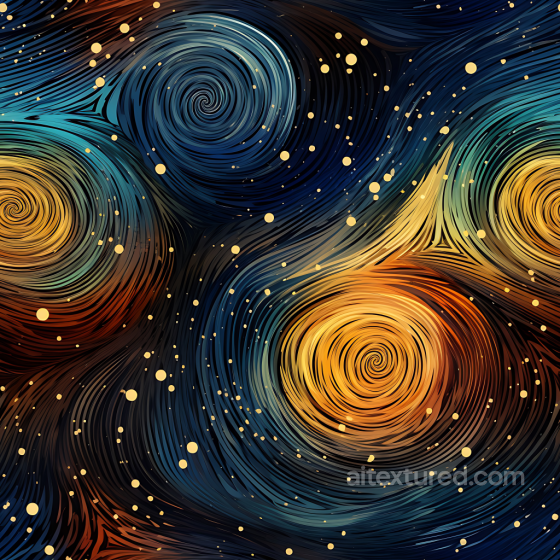 Space PBR Texture Featuring Swirling Galaxy Starfield with Vibrant Colors Star, space, planets texture preview