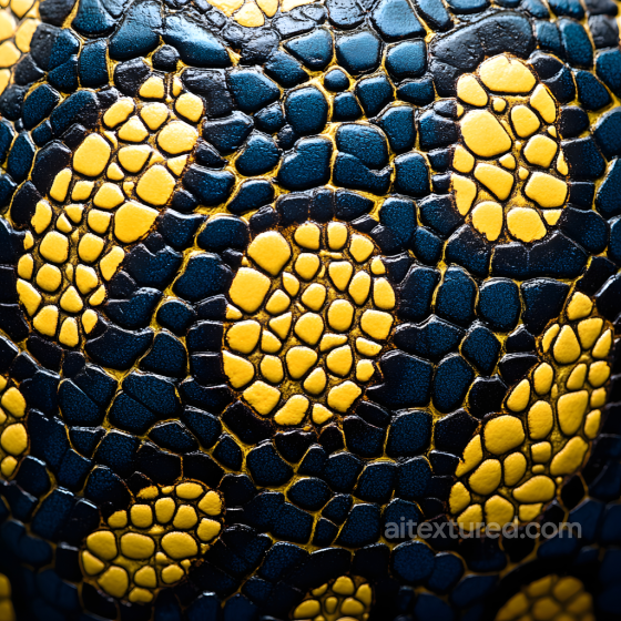 Detailed Reptile Skin Seamless Texture with Glossy Yellow-Black Scales Skin texture preview
