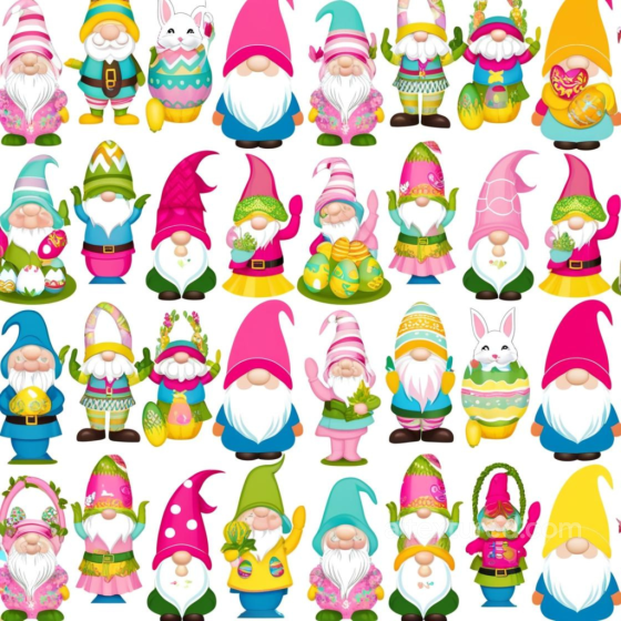 All Easter Digital paper Texture of Colorful Easter Gnome Digital Paper Pattern All Easter Digital paper texture preview