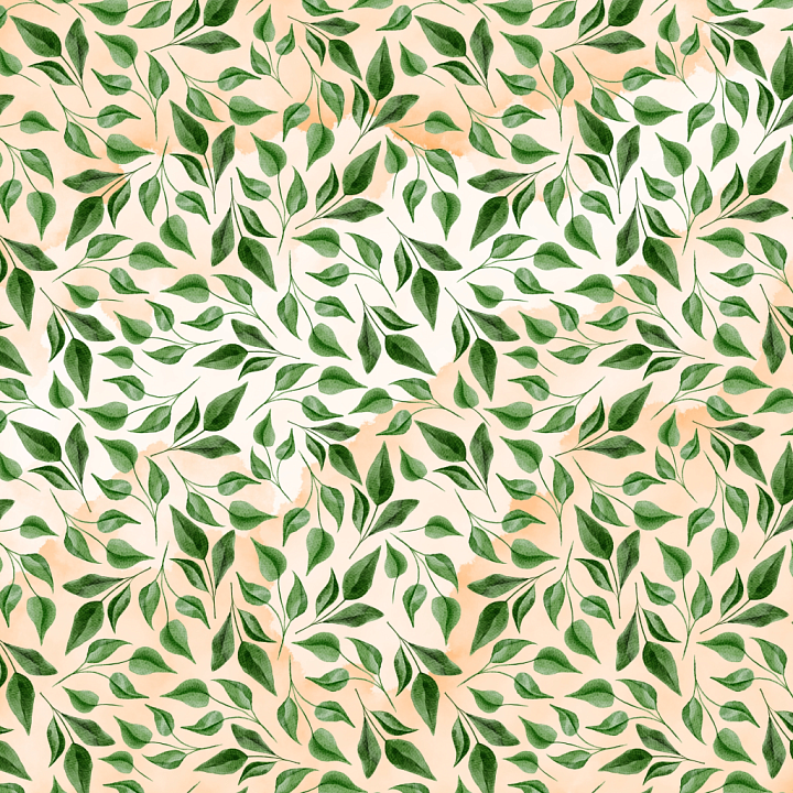 Watercolor Greenery with Delicate Leaf Patterns seamless PBR texture preview
