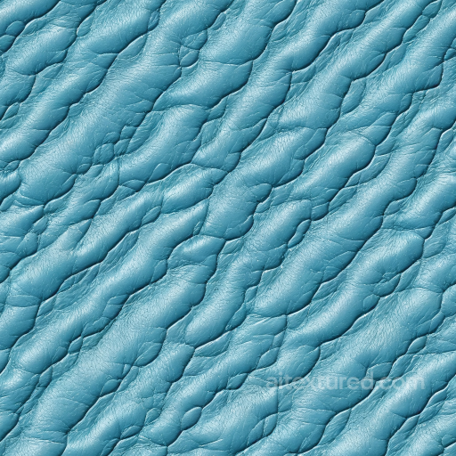 Wrinkled Blue Leather PBR Texture with Detailed Grain and Soft Sheen seamless Leather PBR texture