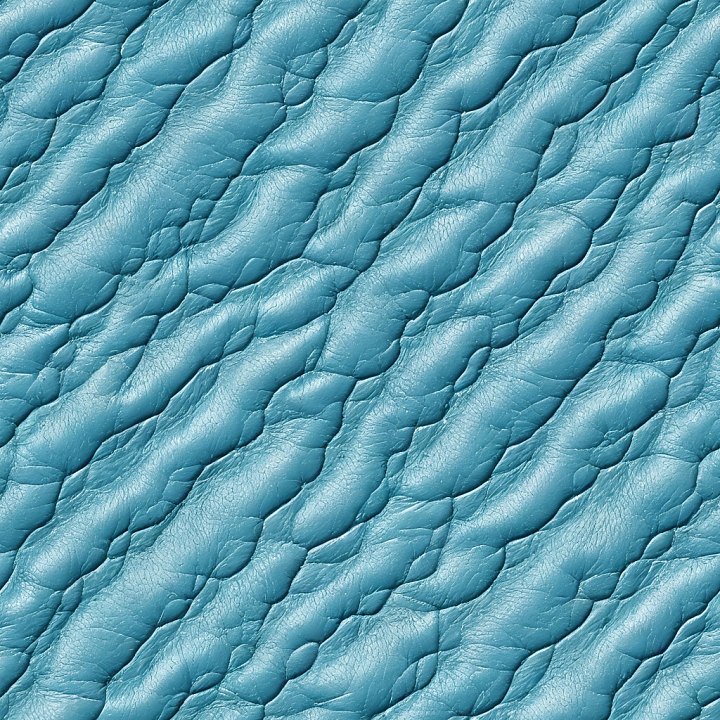 Wrinkled Blue Leather with Detailed Grain and Soft Sheen seamless PBR texture preview