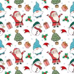 Pattern Bundle - Seamless 3D Pattern PBR Texture Featuring Playful Christmas Cartoon Motifs texture preview