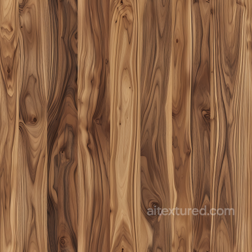 Rustic Hickory Wood Floor Texture with Knots and Varied Grain seamless Wood PBR texture