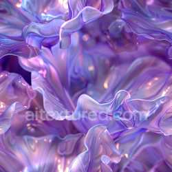 seamless Seamless 3D PBR Texture with Glossy Iridescent Ruffled Folds in Purple and Pink texture 8k free download PBR