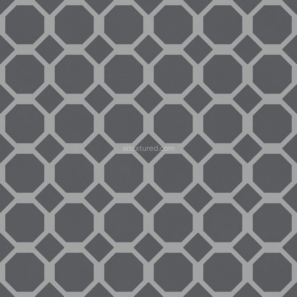 Seamless PBR metal plates texture with octagonal patterns