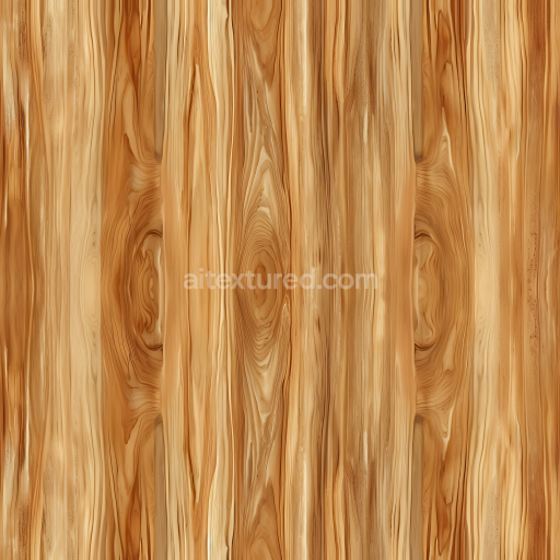 Seamless 3D Honey Pine Wood Planks PBR Texture with Natural Knots and Grain