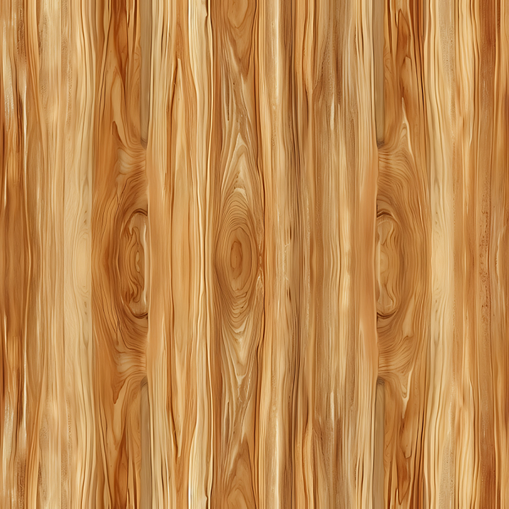 Honey Pine Wood Planks with Natural Knots and Grain seamless PBR texture preview