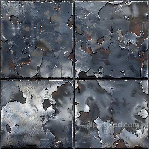 Urban Worn Metal Camouflage PBR Texture with Scratched Painted Surface seamless Color Camouflage PBR texture