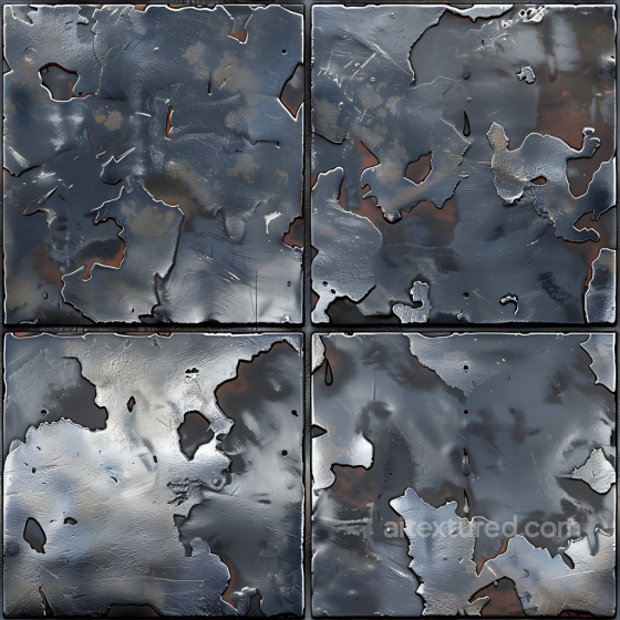 Urban Worn Metal Camouflage PBR Texture with Scratched Painted Surface Color Camouflage texture preview