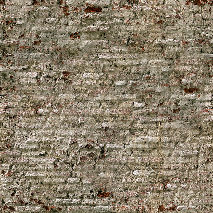 Painted Peeling Brick seamless PBR texture preview