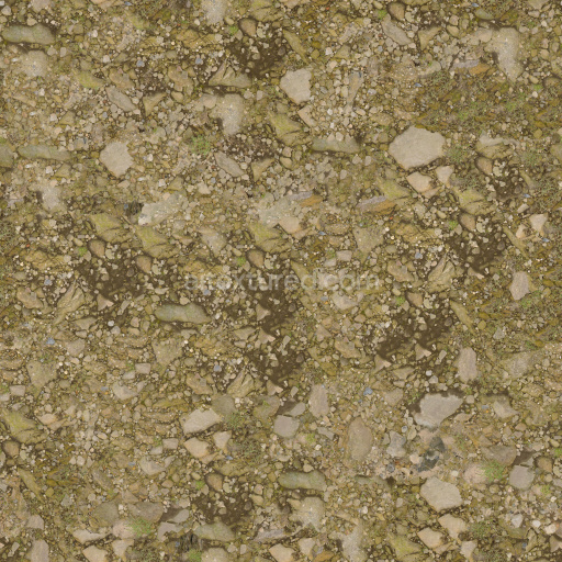 Ground Earth Natural Rough Stone Gravel Mossy Dirt Textured Organic