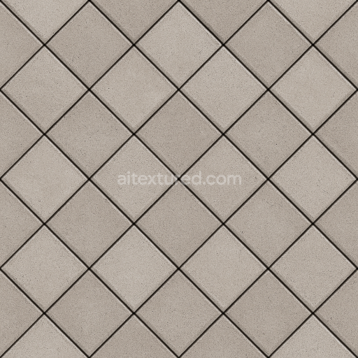 Preview — Seamless Stone PBR Texture — Park Pathway Made Trapezoidal Paving Tiles Arranged That