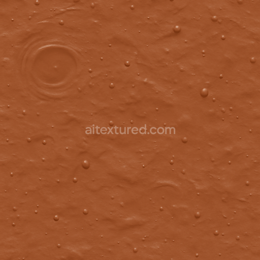 Seamless 3d texture pbr 8k reddish mud puddle with mud bubbles and ripples